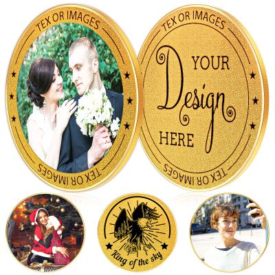 10-100pcs Custom 25g Zinc Alloy Challenge Coins with Acrylic Display Case Customized Lucky Coins for Military,Anniversary, Birthday & Company Gifts Double Sided Personalized Poket Coins