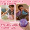1pcs Glitter Purple Glitter Dumpling, Glitter Dumpling Squishy Box, Dumplings Squishy, Anxiety Relief Soft Squeeze Dumplings Stress Balls Fidget Sensory Toy,Squeeze Dough Ball Stress Relief view 4