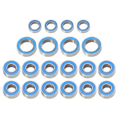20PCS Rubber Sealed Ball Bearing Kit Compatible with TT01 TT-01 TT01E TT01D TT02B 1/10 Scale RC Car and Parts