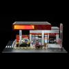 1/64 Scale Shell Gas Station Diorama Display for Adults, Miniature Building Scene Model with LED Lights, DIY Customizable & Expandable Model Car (Cars & Figures Not Included) view 3