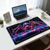 DISUOFEART Playmat for MTG & Magic: The Gathering with Zones, 28x16 inch Non-Slip TCG Game Mat for Commander, Giant Red Spider in Neon City Card Game Table Mat view 2