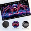 DISUOFEART Playmat for MTG & Magic: The Gathering with Zones, 28x16 inch Non-Slip TCG Game Mat for Commander, Giant Red Spider in Neon City Card Game Table Mat view 3