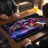DISUOFEART Playmat for MTG & Magic: The Gathering with Zones, 28x16 inch Non-Slip TCG Game Mat for Commander, Giant Red Spider in Neon City Card Game Table Mat view 4