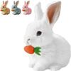 GOJXDNE Easter Basket Stuffer Realistic Bunny Toy, 2026 New Easter Bunny Toy, Bunny Toys Educational Interactive Toys Bunnies Handmade Hopping Realistic Bunny Toy Can Walk and Talk (White) view 1