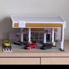 1/64 Scale Shell Gas Station Diorama Display for Adults, Miniature Building Scene Model with LED Lights, DIY Customizable & Expandable Model Car (Cars & Figures Not Included) view 3