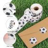 1000 Pcs Soccer Stickers, Round Sports Football Sticker Roll, Self Adhesive Ball Labels, Black White Water Bottles Laptops Scrapbooks Sports Party Favors Presents Men Women view 3