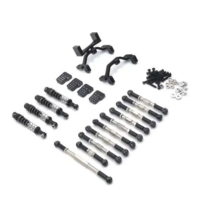 Rc Cars Upgrade Parts For WPL 1/16 C14 C24 C34 B14 B24 For Henglong Remote Control Car Metal Upgrade Parts And Modification Accessories RC Truck(Black)
