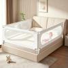 G TALECO GEAR 1 Piece Bed Rail for Toddlers, Bed Rails for King Bed, Double Lock Kids Bed Guard with Seamless Fit, Single-Side Lifting Design, Breathable Mesh & Thick Padded Cover (78.7 Inch) view 1
