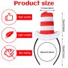 2 Pcs Cat Headband with Red and White Striped Hat Dr Suess Hat The Book Character Costume 100 Days of School Costume for Girls Women Men Halloween Cute Headwear Halloween Party Cosplay Accessories view 2