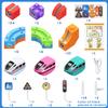 Auyoolin Electric Train Set,3D Infinity Flexible Tracks with Anti-Gravity 3 Cars for Kids Ages 3-8,DIY Race Track Block Building Toys,93pcs STEM Toy Train Birthday Gifts for Boys and Girls view 2