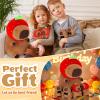 Achwishap Capybara Plush Family Set, 5PCS Capybara Stuffed Animals with Mommy & 4 Babies, 18 Soft Huggable Plushie Cute Pillow Toys Decor, Birthday Gifts for Kids Boys Girls Adults & Capibara Lovers view 2