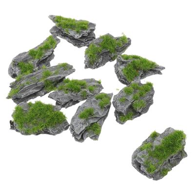 FRCOLOR 10Pcs Faux Landscape Rocks for Diorama Sand Table Props - Miniature Model Landscape Stones for Toy Model Scene Platform and Scenery Basing Material