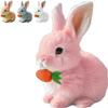 GOJXDNE Easter Basket Stuffer Realistic Bunny Toy, 2026 New Easter Bunny Toy, Bunny Toys Educational Interactive Toys Bunnies Handmade Hopping Realistic Bunny Toy Can Walk and Talk (Pink) view 1