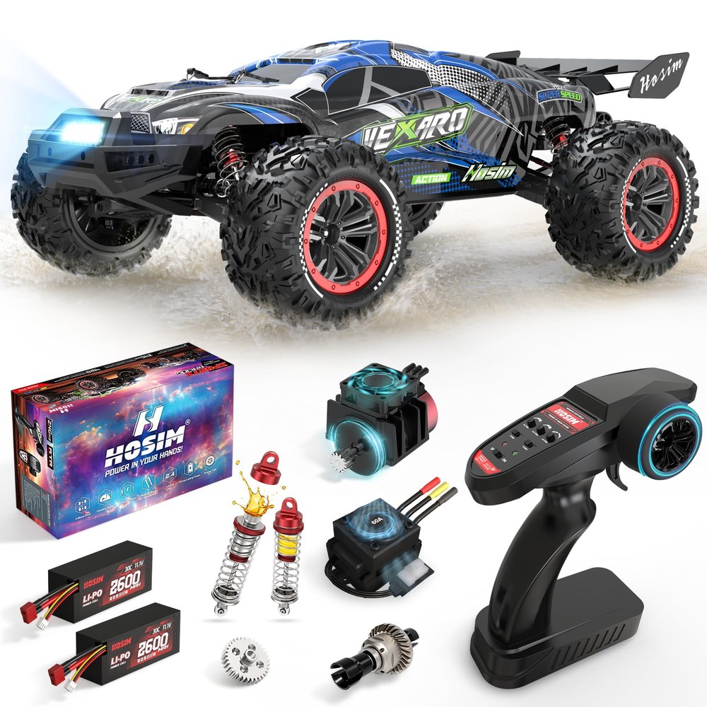 Hosim 1:8 Fast Brushless RC Cars for Adults 45+ MPH Hobby RC Truck