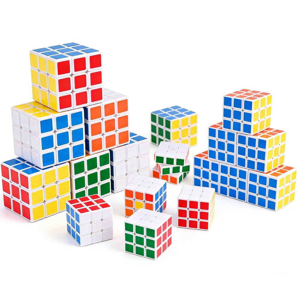 12 Pack Cube Puzzle Party Favors for Kids, 2.1in 5.3x5.3 Magic Cube School Rewards & Classroom Prize for Students, Birthday Party Favors Easter Christmas Stocking Stuffers Gifts for Kids