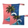 Yoogain mess-proof waterproof bag 2 Pack travel essentials for baby with handles for daycare (Tropical Tree Red Navy) view 1