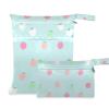 Yoogain mess-proof gym clothes bag 2 Pack wet bag for swimsuit with handles for baby diapers (fruit Heartshaped Pastel Blue) view 1