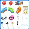Auyoolin Electric Train Set,3D Infinity Flexible Tracks with Anti-Gravity 2 Cars for Kids Ages 3-8,DIY Race Track Block Building Toys,53pcs STEM Toy Train Birthday Gifts for Boys and Girls view 2