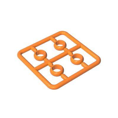Gobricks GDS-90487 11010 10067 Ring Gold Ring (Prop), Orange, 10 pcs
