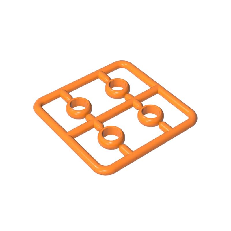 Gobricks GDS-90487 11010 10067 Ring Gold Ring (Prop), Orange, 10 pcs