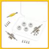 Ylutex 7 Pieces POM Round White Fingerboard-Wheels Size 7.3mm*4.5mm Tool Set with 1 Screwdrivers 2 Alloy axles view 2