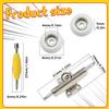 Ylutex 7 Pieces POM Round White Fingerboard-Wheels Size 7.3mm*4.5mm Tool Set with 1 Screwdrivers 2 Alloy axles view 3
