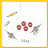 Ylutex 7 Pieces POM Red Fingerboard-Wheels Size 7.3mm*4.5mm Tool Set with 1 Screwdrivers 2 Alloy axles view 2