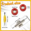 Ylutex 7 Pieces POM Red Fingerboard-Wheels Size 7.3mm*4.5mm Tool Set with 1 Screwdrivers 2 Alloy axles view 3