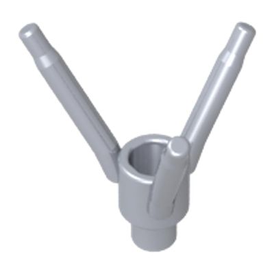 Gobricks GDS-90486 24855 Plant Flower Stem 3 Bars, Flat Silver, 50 pcs