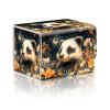 DISUOFEART Trading Card Storage Box, Holds 100+ for MTG Cards, PU Leather with Magnetic Closure, Badger in Starry Flower Garden Durable Deck Box for Magic the Gathering, Trading Card Games view 1