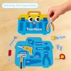 HOOJOJO Felt Matching Games Set Montessori Games Sorting and Matching Activities Suitcase Vegetable Basket Toolbox Medicine Box School Bag Theme (Tool Box Theme) view 2