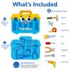 HOOJOJO Felt Matching Games Set Montessori Games Sorting and Matching Activities Suitcase Vegetable Basket Toolbox Medicine Box School Bag Theme (Tool Box Theme) view 4