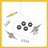 Ylutex 7 Pieces POM Round Black Fingerboard-Wheels Size 7.3mm*4.5mm Tool Set with 1 Screwdrivers 2 Alloy axles view 2