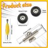 Ylutex 7 Pieces POM Round Black Fingerboard-Wheels Size 7.3mm*4.5mm Tool Set with 1 Screwdrivers 2 Alloy axles view 3