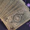 Six Hearts Sun Gold Foil Tarot Cards Deck Six Hearts 78 Card Classic Tarot Set with Guidebook, Premium Waterproof PVC Divination Tarot Cards for Beginners & Professional Readings, Gold Sun Design view 2