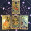 Six Hearts Sun Gold Foil Tarot Cards Deck Six Hearts 78 Card Classic Tarot Set with Guidebook, Premium Waterproof PVC Divination Tarot Cards for Beginners & Professional Readings, Gold Sun Design view 4