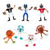 3 1/2" 4 1/2" Bulk 48 Pc. Football Player & Sports Ball Vinyl Bendable Assortment view 1