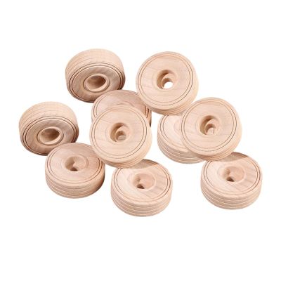 10 Slab Wooden Wheels, Toy Wheels, Craft Wheels, Wooden Discs for DIY Toy Cars, Trucks, and Train Projects. Sturdy Wood Quality for Christmas Crafts, 2.5cm
