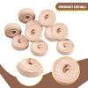 10 Slab Wooden Wheels, Toy Wheels, Craft Wheels, Wooden Discs for DIY Toy Cars, Trucks, and Train Projects. Sturdy Wood Quality for Christmas Crafts, 2.5cm view 2