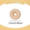 10 Slab Wooden Wheels, Toy Wheels, Craft Wheels, Wooden Discs for DIY Toy Cars, Trucks, and Train Projects. Sturdy Wood Quality for Christmas Crafts, 2.5cm view 3