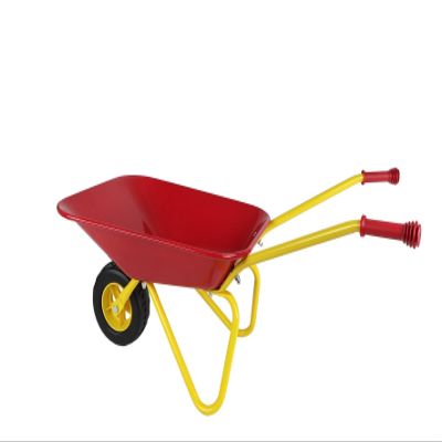 Kids Globe Children's Wheelbarrow (Colour Red/Yellow, Metal Wheelbarrow, Load Weight up to 5 kg, Toy for Children from 18 Months, Metal Wheelbarrow, Garden Wheelbarrow) 721995