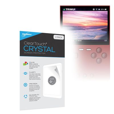 BoxWave Screen Protector Compatible with WESICH Trimui Brick Game Console (3.2 in) - ClearTouch Crystal (2-Pack), HD Film Skin - Shields from Scratches