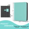1000+ Pockets Trading Card Binder, 16 Pockets Trading Card Binder Ringless Side Loading Trading Card Album Folder for TCG,MTG,Sports Cards(Cyan) view 2
