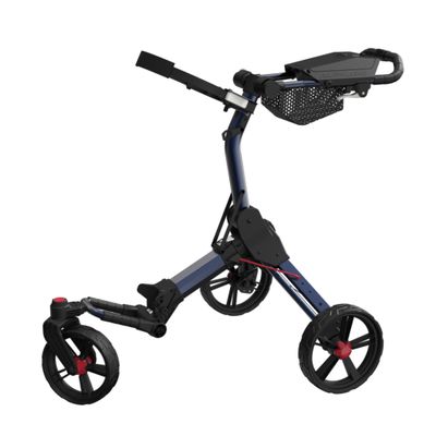 Alphard Golf Push Cart Cybercart Push+ 3 Wheel Golf Cart w Accessories Cup Holder, Umbrella Holder, Magnetic Pad Compact Folding, Upgradeable to Electric