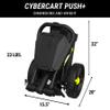 Alphard Golf Push Cart Cybercart Push+ 3 Wheel Golf Cart w Accessories Cup Holder, Umbrella Holder, Magnetic Pad Compact Folding, Upgradeable to Electric view 2