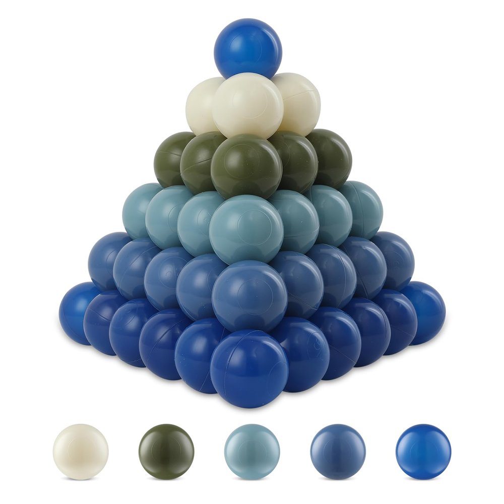 Crush-Proof Pearl Multicolor Play Balls 50pk 2.2 Inch Plastic Pit Balls