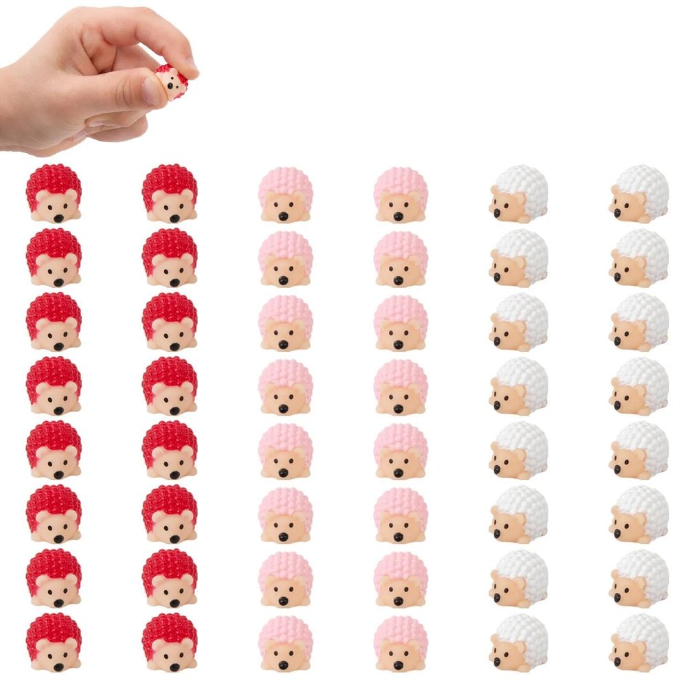 1/2" Micro Love in Bloom Vinyl Hedgehogs - 24 Pc.