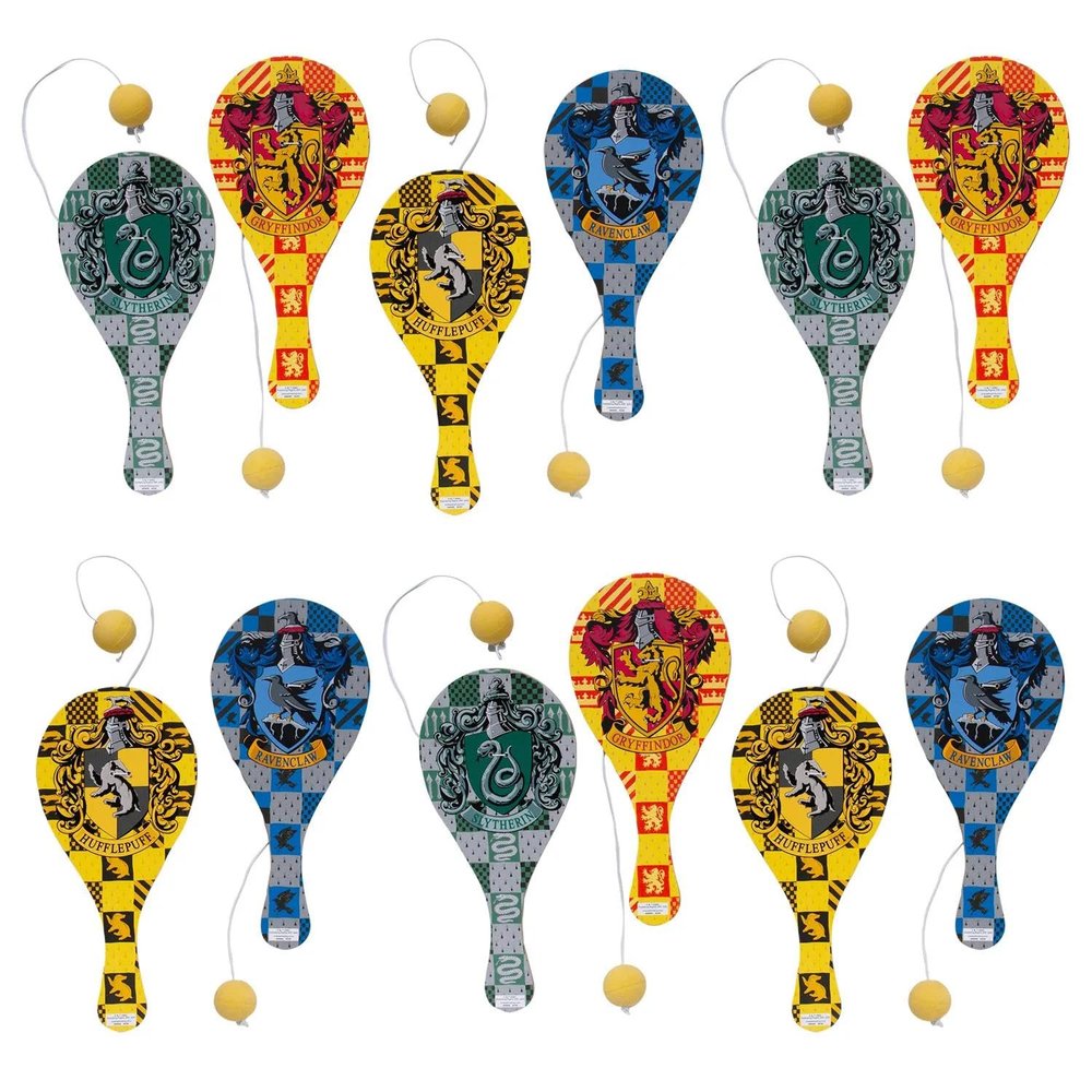 4" x 9" Harry Potter Hogwarts House Paddleball Games - 12 Pc.