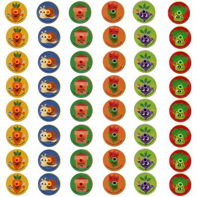1 1/4" x 1" Bulk 144 Pc. Garden Gang Plastic Spin Top Toys Assortment