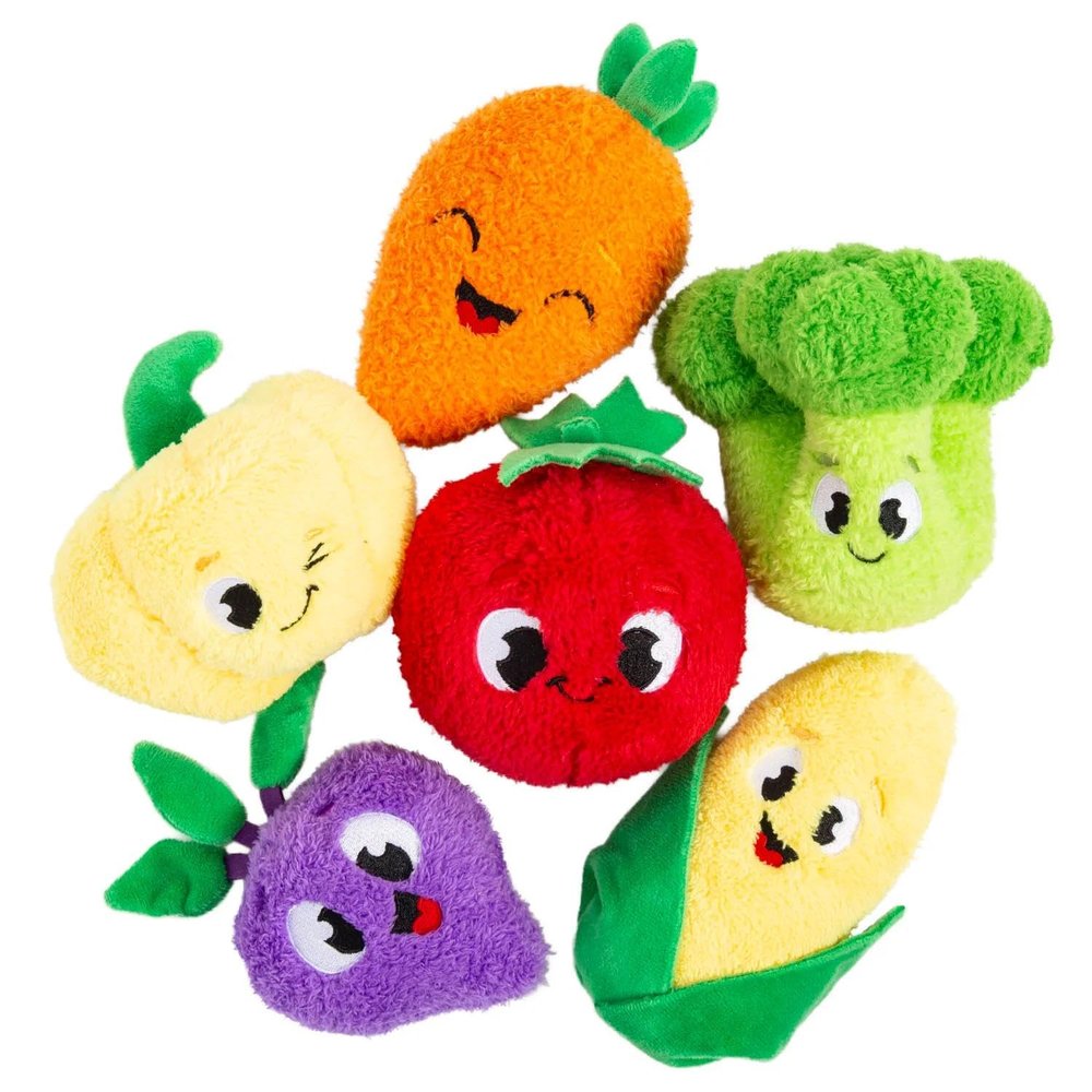 5" 7" Garden Gang Stuffed Vegetable Characters 6 Pc.